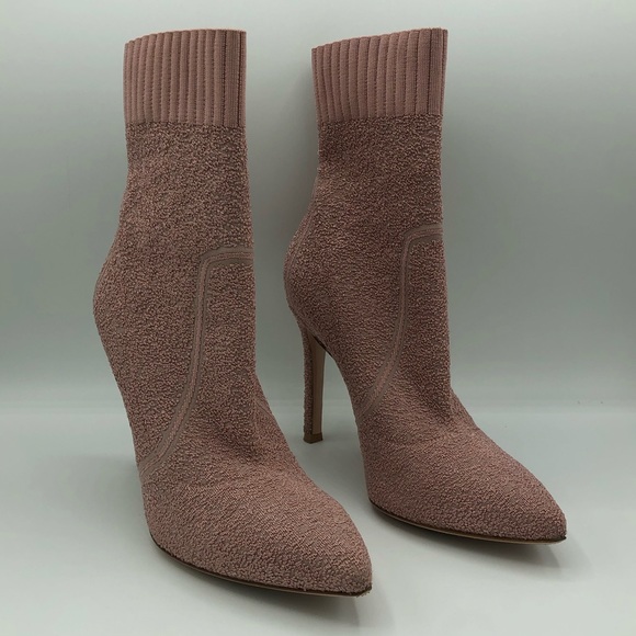 gianvito rossi knit boucle dahlia fiona booties - Picture 6 of 9